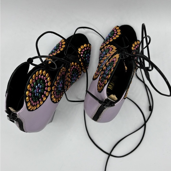 Kat Maconie Embellished Black and Purple Women's Heels - Picture 3 of 6